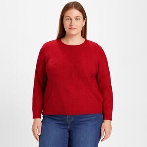 Apt. 9 Red Glitter Pullover Women’s Medium Holiday Party NWT